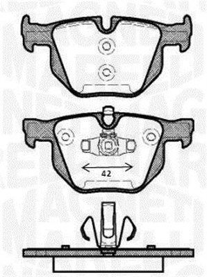 MAGNETI MARELLI Piduriklotsi komplekt,ketaspidur 363916060486